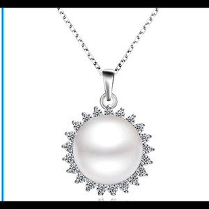 Sunshine Sterling Silver Pearl Necklace Pandant
